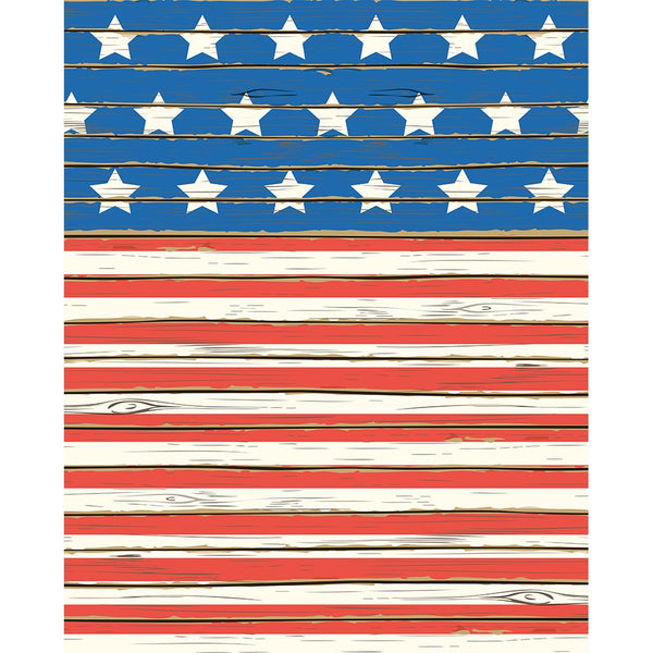 Stars & Stripes Planks Printed Backdrop