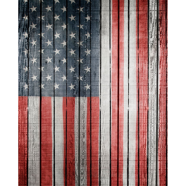 Hanging Flag Planks Printed Backdrop