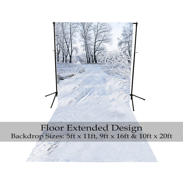 Winter Scene Printed Backdrop