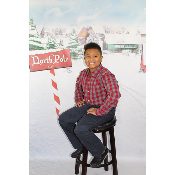 North Pole Floor Extended Printed Backdrop