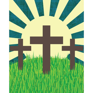 Three Crosses Printed Backdrop