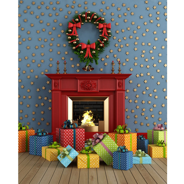 Christmas Room Printed Backdrop