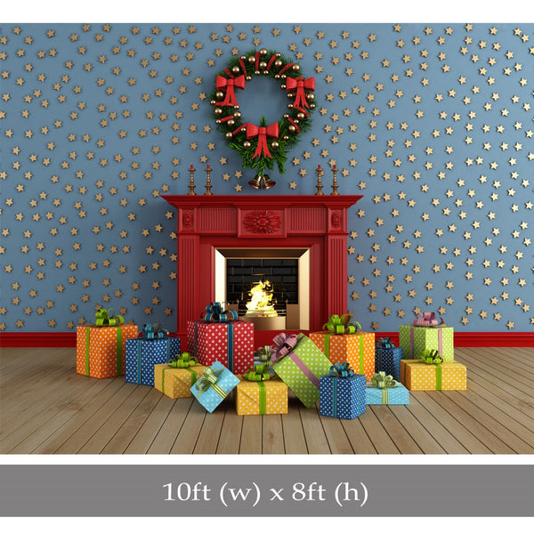 Christmas Room Printed Backdrop