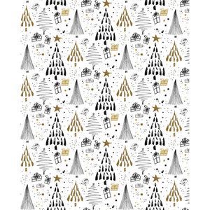 Black & Gold Christmas Printed Backdrop