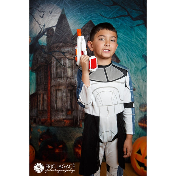 Haunted House Printed Backdrop