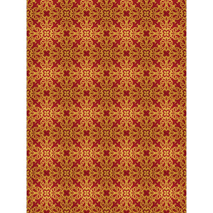 Red and Gold Gilded Damask Printed Backdrop