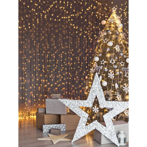 Star Christmas Tree Printed Backdrop