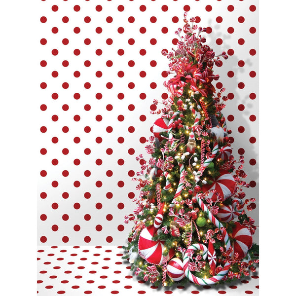 Candy Cane Christmas Backdrop