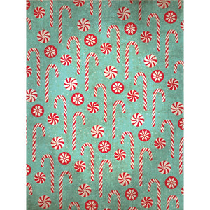 Vintage Candy Cane Backdrop