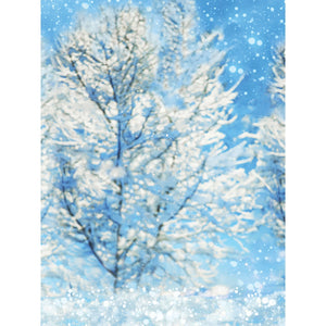 Snowy Winter Night Printed Backdrop