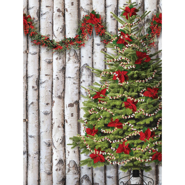 Birch Wall Decorated Printed Backdrop