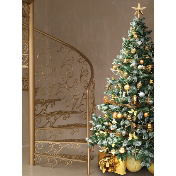 Golden Holiday Printed Backdrop