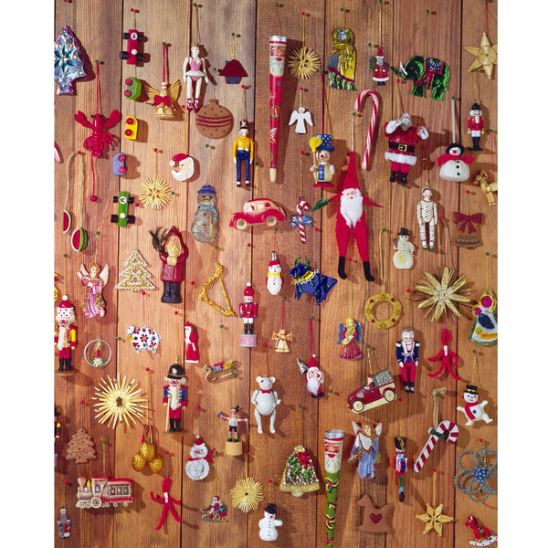 Holiday Tree Ornaments Printed Backdrop