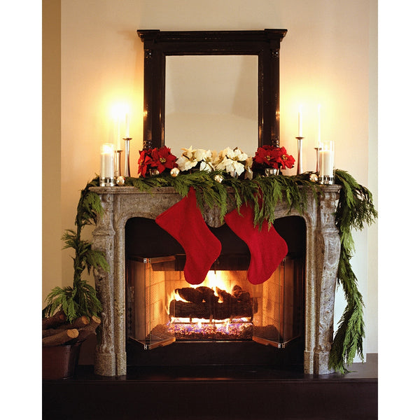 Yule Log Printed Backdrop