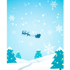 Santa in the Sky Printed Backdrop