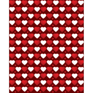 Repeating Hearts Printed Backdrop