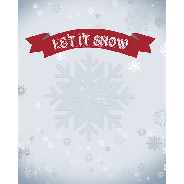 Let it Snow Printed Backdrop