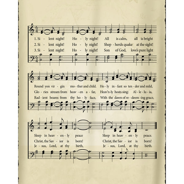 Silent Night Song Sheet Printed Backdrop