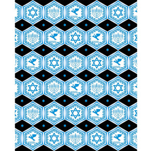 Hanukkah Tiles Printed Backdrop