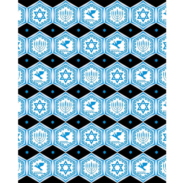 Hanukkah Tiles Printed Backdrop