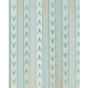 Mint Deer Planks Printed Backdrop