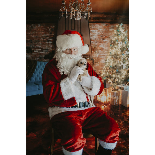 Christmas Cabin Printed Backdrop