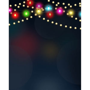 Holiday Lights Strings Printed Backdrop