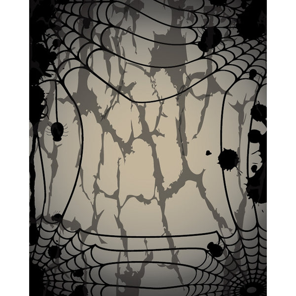 Creepy Spider Webs Printed Backdrop