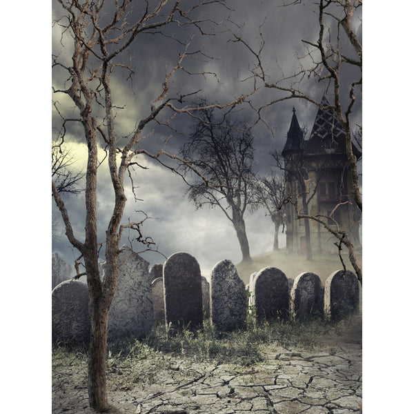 Graveyard Tree Printed Backdrop