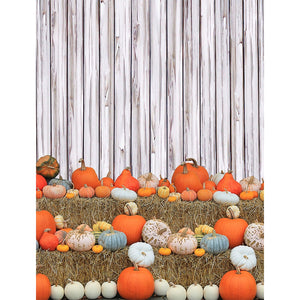 Pumpkin Fence Printed Backdrop