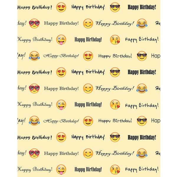 Emoji Happy Birthday Printed Backdrop