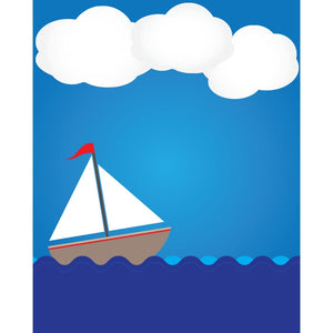 Sailing Boat  Printed Backdrop