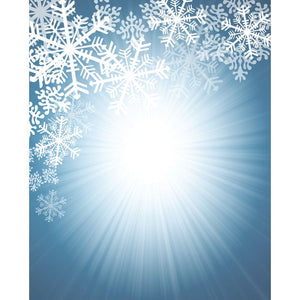 Bright Snowflakes Printed Backdrop