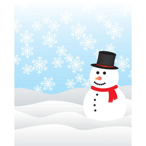 Snowman Printed Backdrop