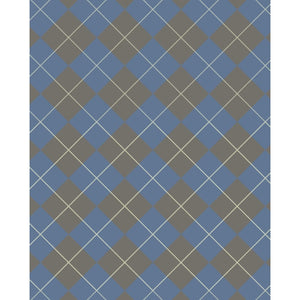 Blue & Gray Argyle Printed Backdrop