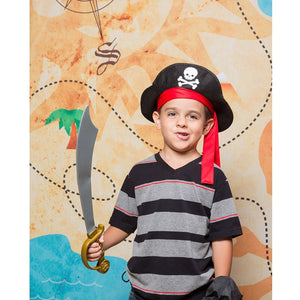 Piratefts Treasure Map Printed Backdrop