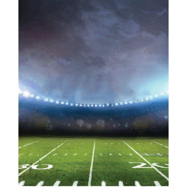 Surreal Football Field Printed Backdrop