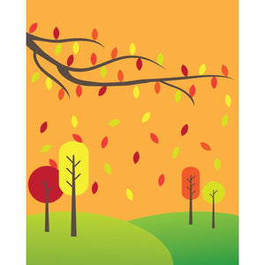 Fall Trees Printed Backdrop