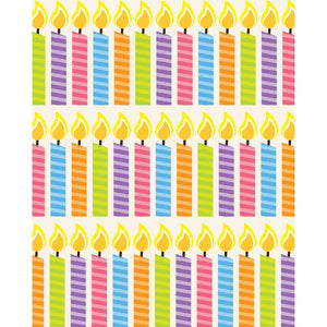 Birthday Candles Printed Backdrop