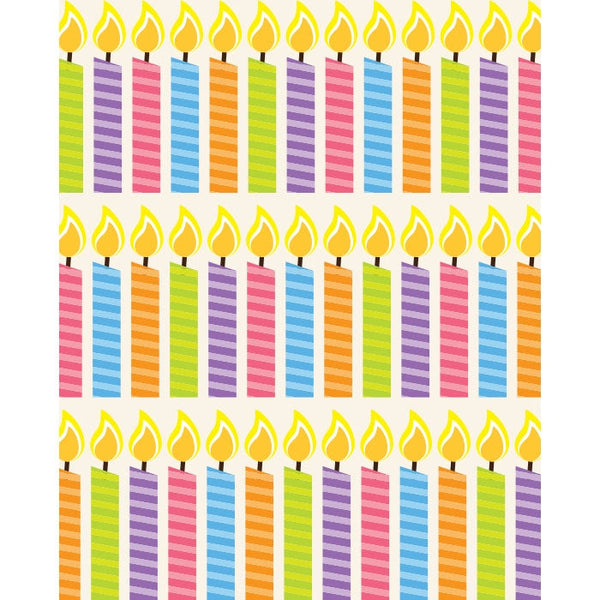 Birthday Candles Printed Backdrop