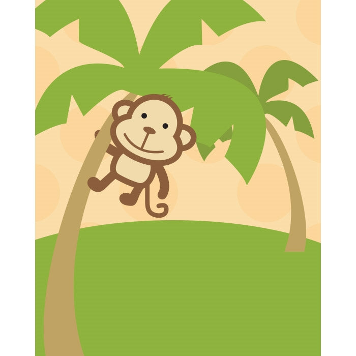 Tropical Monkey Printed Backdrop | Backdrop Express Tropical Monkey ...