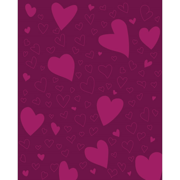 Tonal Hearts Printed Backdrop