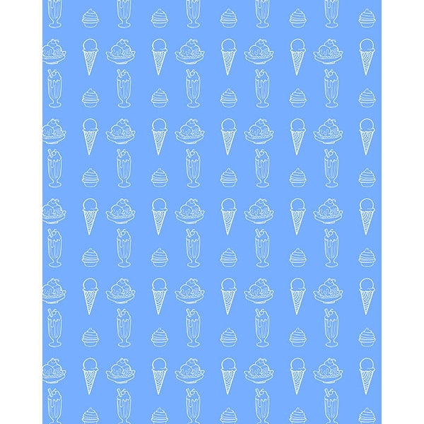 Blue Ice Cream Printed Backdrop