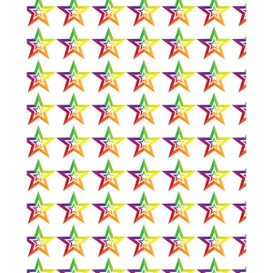 Rainbow Colored Stars Printed Backdrop