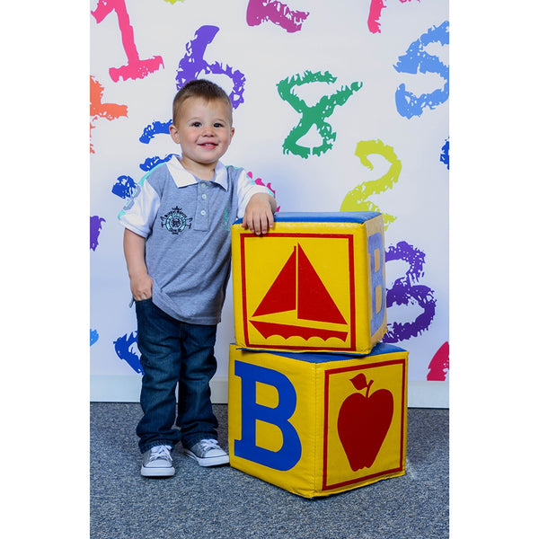 Chalk Numbers Printed Backdrop