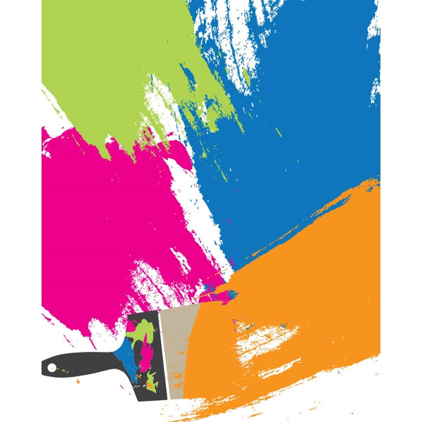 Paintbrush Express Paintbrush Printed Backdrop | Backdrop Express Paintbrush Printed ...