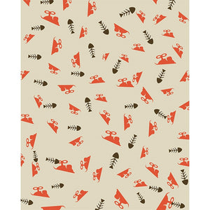 Cat Toy & Fish Printed Backdrop