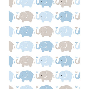 Baby Elephants Printed Backdrop