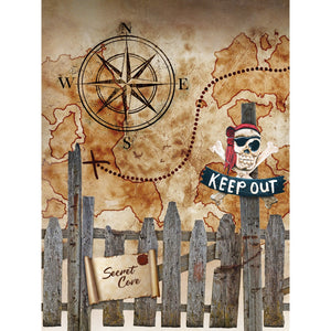 Pirate Fort Printed Backdrop