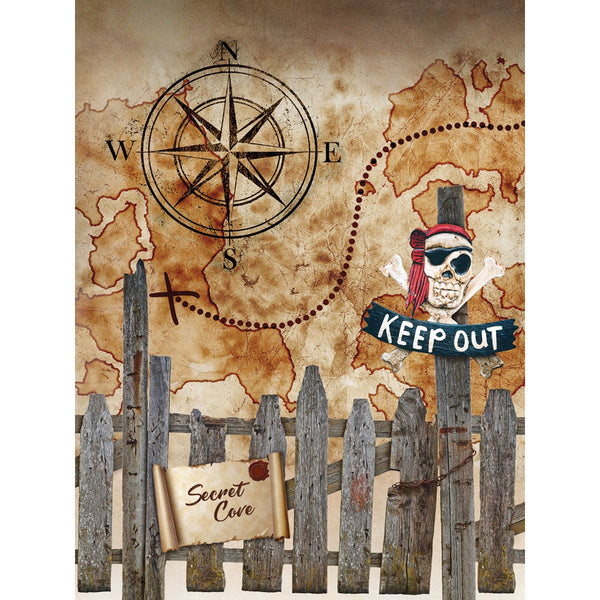 Pirate Fort Printed Backdrop